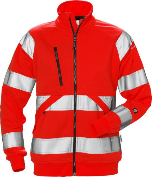 Fristads High Vis Sweatjacke Damen Kl. 3 7427 SHV Warnschutz-Rot