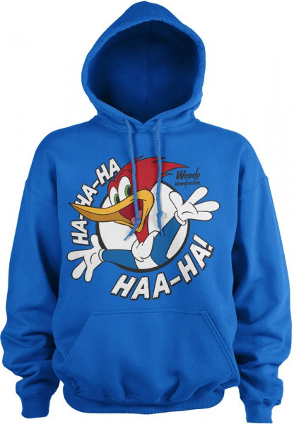 Woody Woodpecker HaHaHa Hoodie Blue