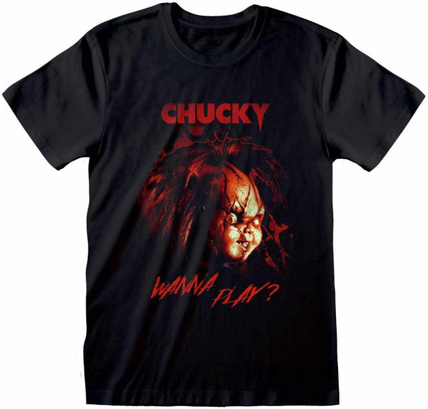 Chucky Childs Play - Wanna Play (Unisex) T-Shirt Black