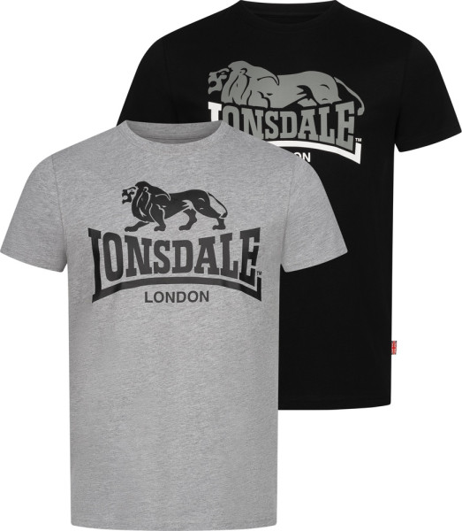 Lonsdale Loscoe T-Shirt normale Passform Doppelpack