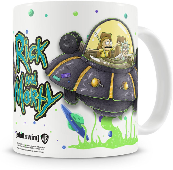 Rick And Morty Spaceship Coffee Mug White