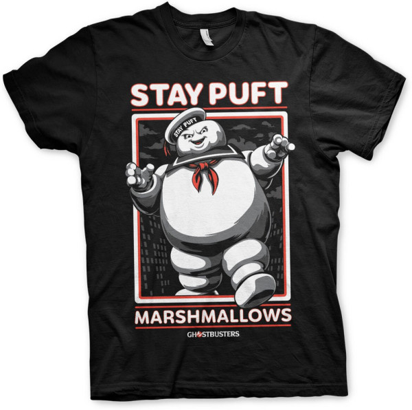 Ghostbusters Stay Puft Marshmallows T-Shirt Black