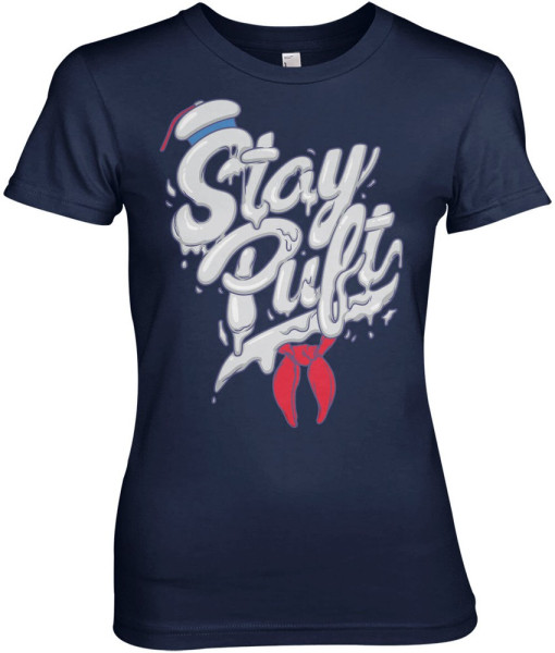 Ghostbusters Stay Puft Girly Tee Damen T-Shirt Navy