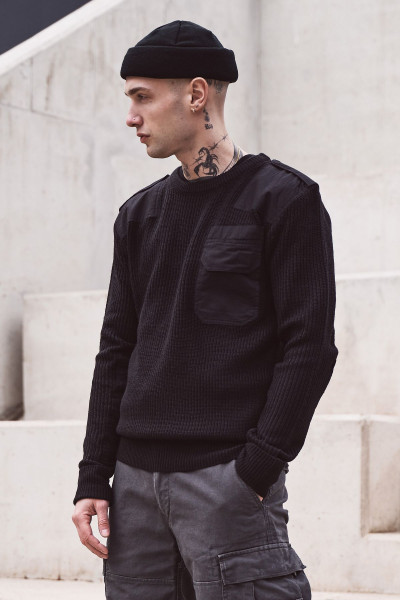 Brandit Hoodie / Sweatshirt Sweatshirts / | | Black Lifestyle Pullover BW in Hoodies | Men