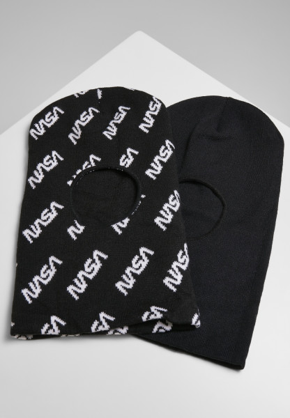 Mister Tee Beanie NASA Storm Mask Set Black/White