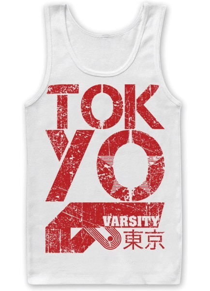 Hybris Tokyo Varsity Tank Top White