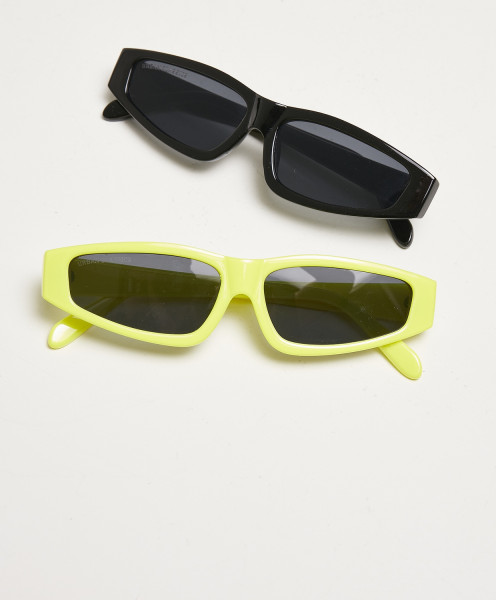 Urban Classics Sonnenbrille Sunglasses Lefkada 2-Pack Neonyellow/Black