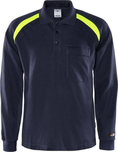 Fristads Longsleeve Flamestat Poloshirt Langarm 784 PFLA Marineblau