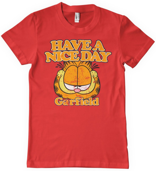 Garfield Have A Nice Day T-Shirt Red