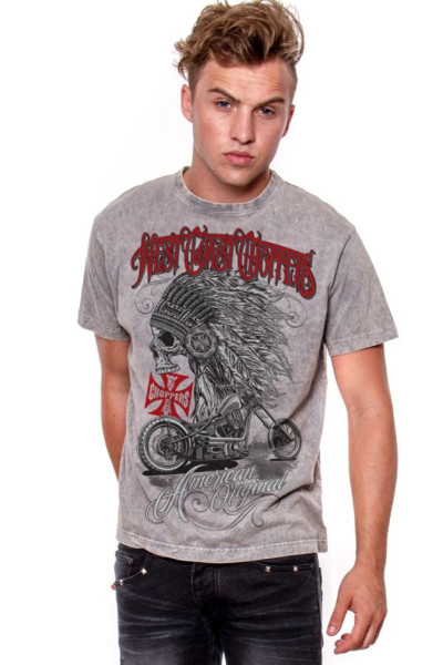 WCC West Coast Choppers T-Shirt Chief Grey