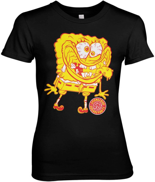 Spongebob Squarepants Weird Girly Tee Damen T-Shirt Black