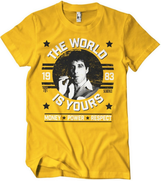 Scarface The World Is Yours T-Shirt Gold