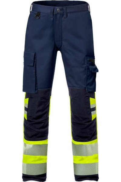 Fristads High Vis Stretch-Hose Kl. 1 2705 PLU Warnschutz-Gelb/Marine