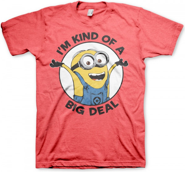 Minions I'm Kind Of A Big Deal T-Shirt Red-Heather