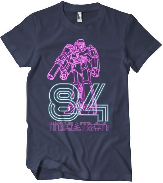 Transformers Megatron 84 Neon T-Shirt Navy