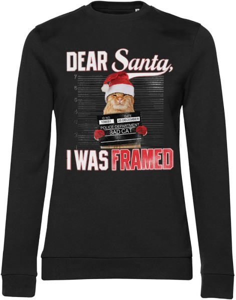 Tokigt Damen Dear Santa I Was Framed Girly Sweatshirt AB-53-23413-L7