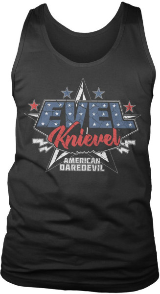 Evel Knievel American Daredevil Tank Top Black