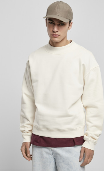 Urban Classics Sweatshirt Mock Neck Crew Whitesand