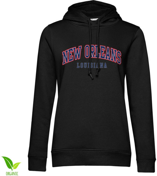 New Orleans Louisiana Girls Hoodie Damen Black