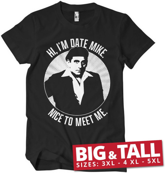 The Office Date Mike Big & Tall T-Shirt Black