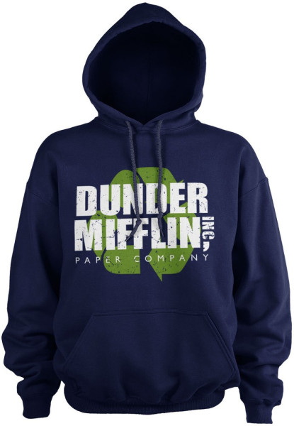 The Office Dunder Mifflin Recycle Logo Hoodie Navy