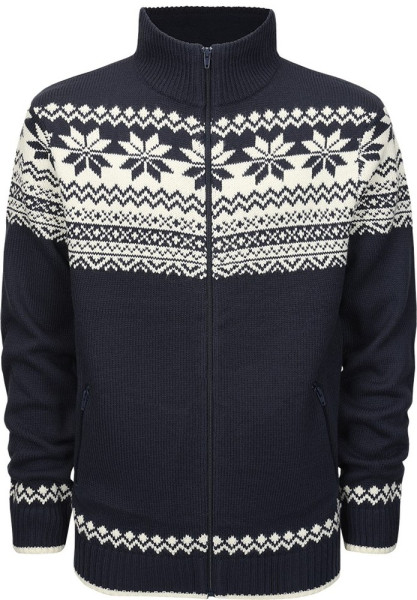 Brandit Herren Strickjacke Cardigan Norweger Navy