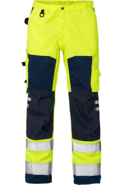 Fristads Warnschutz-Hose High Vis Hose Kl. 2 2026 PLU Warnschutz-Gelb/Marine