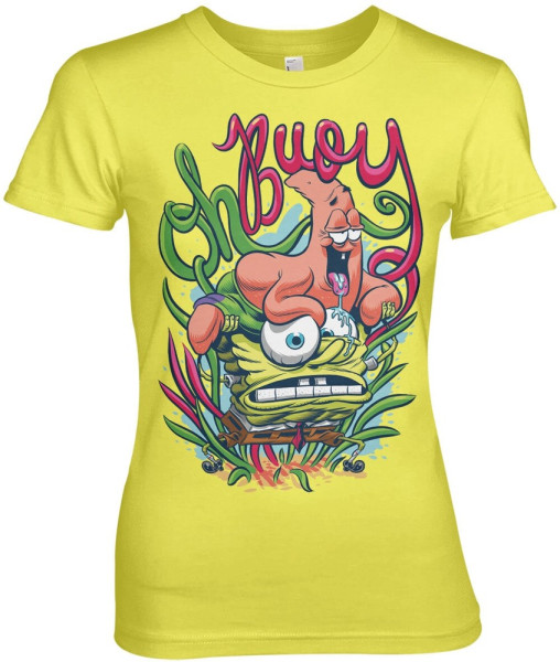 Spongebob Oh Boy Girly Tee Damen T-Shirt Yellow