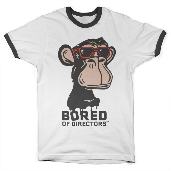 Bored Of Directors Logo Ringer Tee T-Shirt White/Black