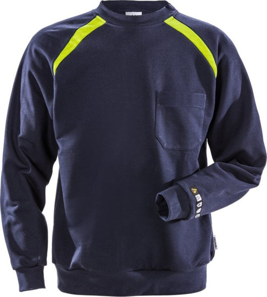 Fristads Flammschutz-Sweatshirt Flamestat Sweatshirt 984 SFLA Marineblau