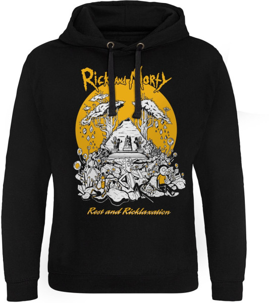 Rick And Morty Rest And Ricklaxation Epic Hoodie Black