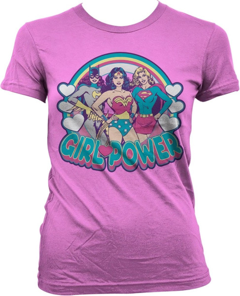 DC Comics Girlpower Girly T-Shirt Damen Pink